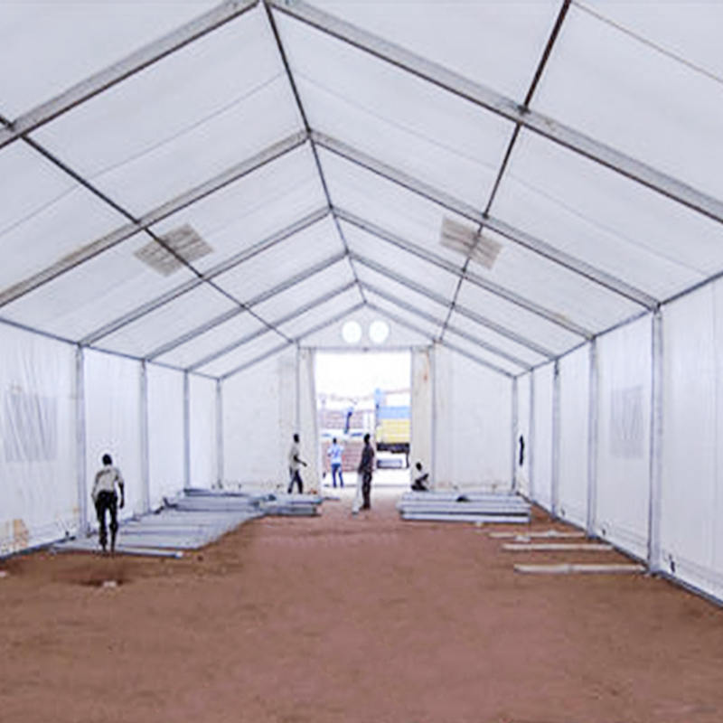 IFRC/ICRC/WFP/IOM Standard feuerhemmende UV-beständige 10 x 24 m große Zelt-Mobillagereinheiten (MSU)