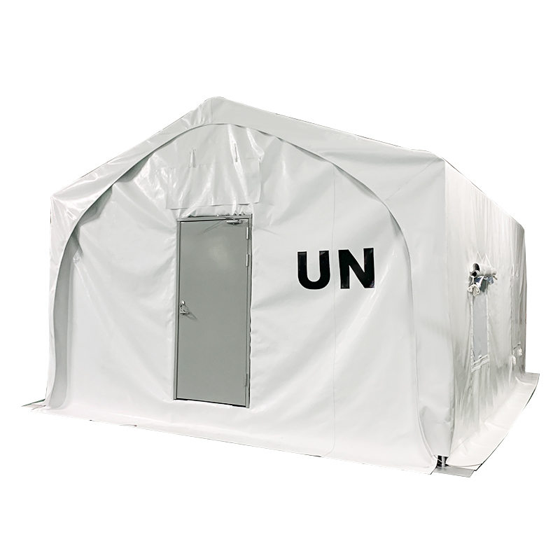 5 x 7 m großes Reliefzelt mit membranüberzogener Stahlrahmenkonstruktion vom Typ A