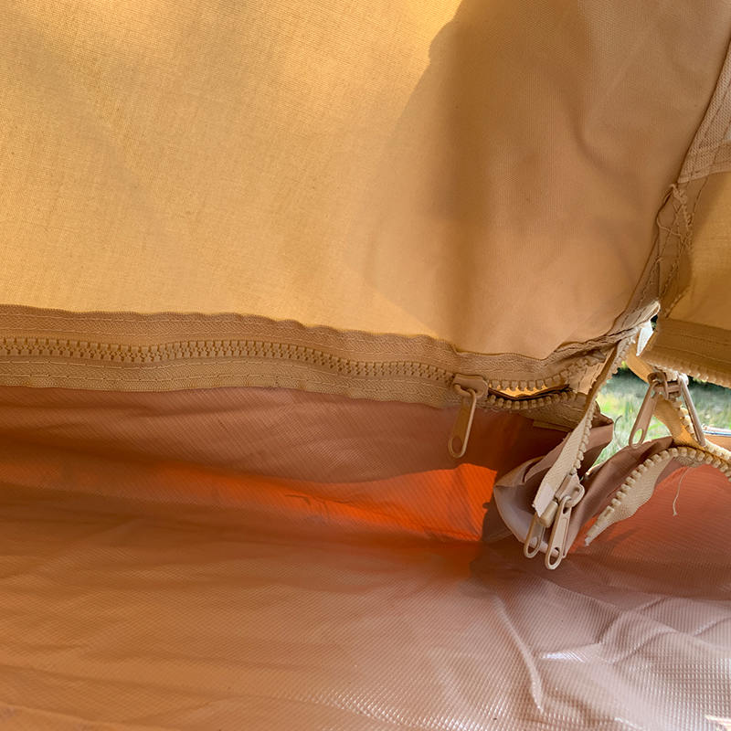 4 Meter langes, einpoliges Tipi-Familien-Campingzelt aus Segeltuch