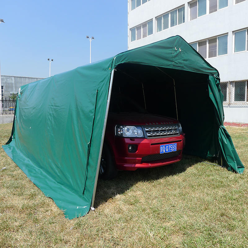 3,3 x 6,1 m (11 x 20 Zoll) großer, kostengünstiger, wasserdichter temporärer Garagenunterstand aus grünem PVC