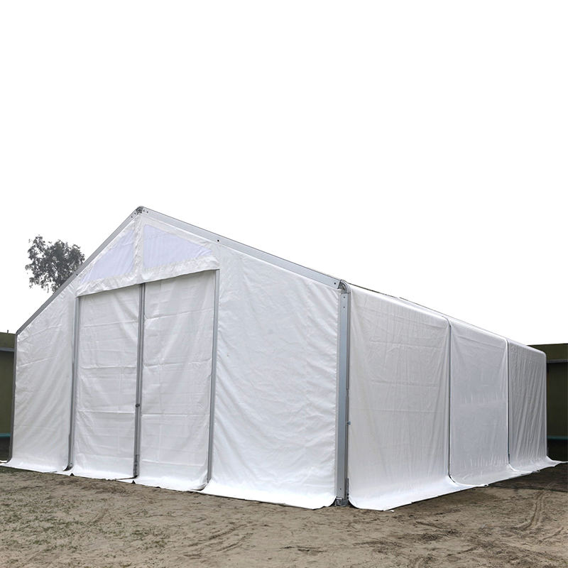 IFRC/ICRC/WFP/IOM Standard feuerhemmende UV-beständige 10 x 24 m große Zelt-Mobillagereinheiten (MSU)