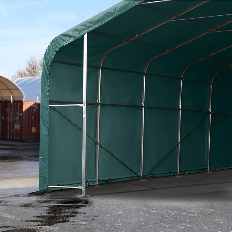 6 x 6, 2,6 m Seitenhöhe, vollständig verzinkter Stahlrahmen, temporäre Lagerzelthalle