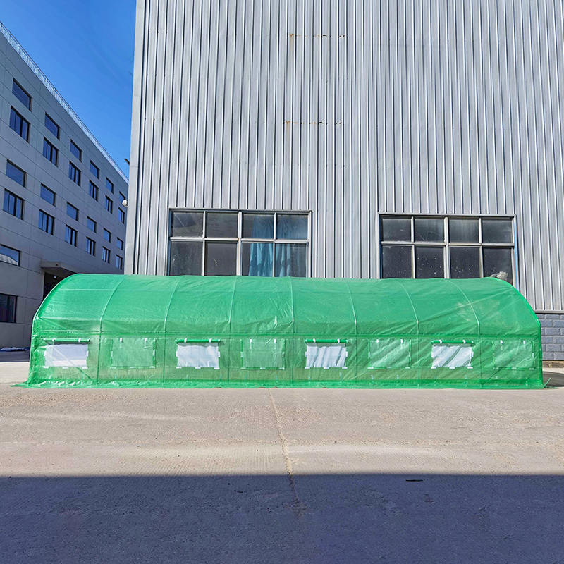 4 x 8 x 2 m großes Folientunnel-Gewächshaus mit rundem Hochtunnel