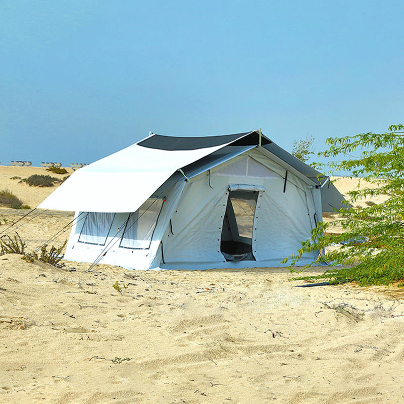 Mehrzweckzelt nach UNICEF-Standard, 24 m², Hubzelt mit gutem Belüftungssystem