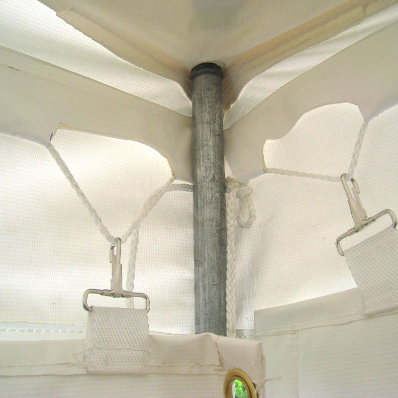 7 x 12 m großes, traditionelles PVC-Event-Stangenzelt mit Fenstern