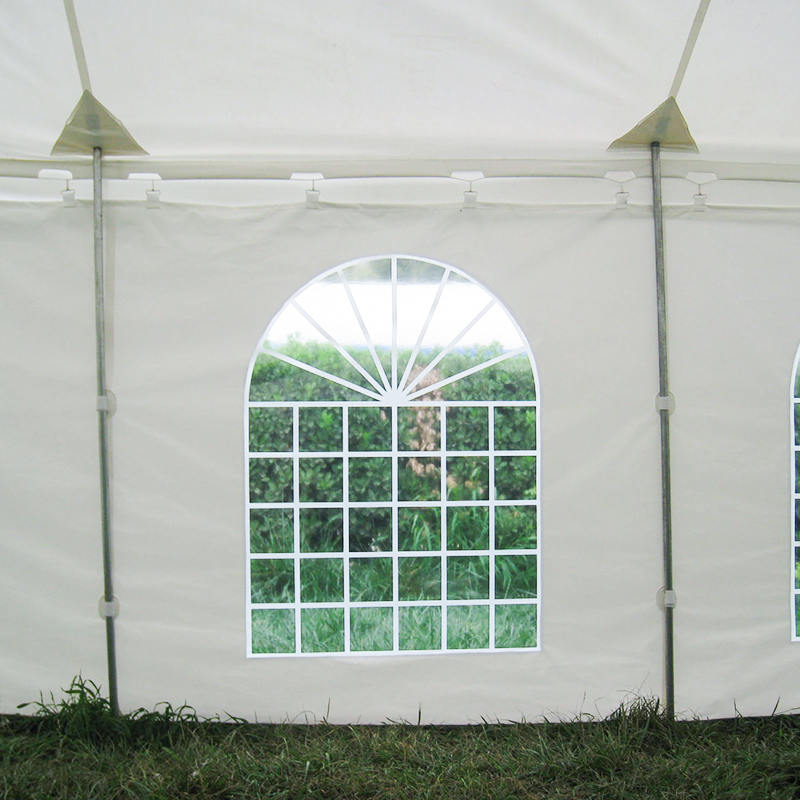 9 x 18 m großes, traditionelles, robustes PVC-Stangenzelt