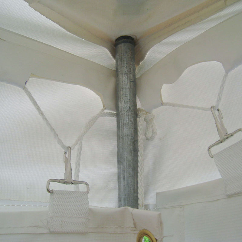 9 x 18 m großes, traditionelles, robustes PVC-Stangenzelt