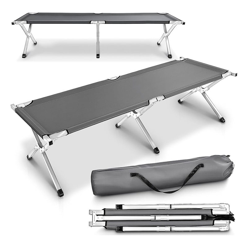 Robustes Feldbett aus Stahl
