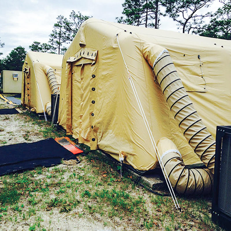 5,6 x 5,15 m große, kleine, schnell einsetzbare, aufblasbare Niederdruck-Unterstände