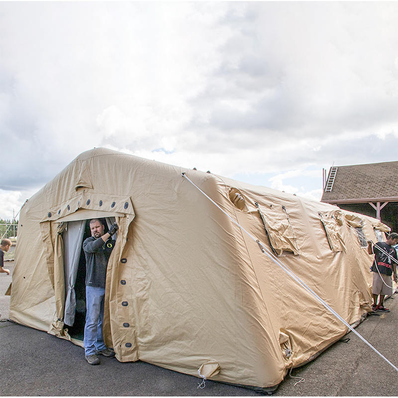 5,6 x 9,95 m großes, mittelgroßes, schnell einsetzbares, aufblasbares Niederdruckzelt