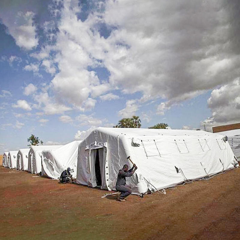 5,6 x 9,95 m großes, mittelgroßes, schnell einsetzbares, aufblasbares Niederdruckzelt