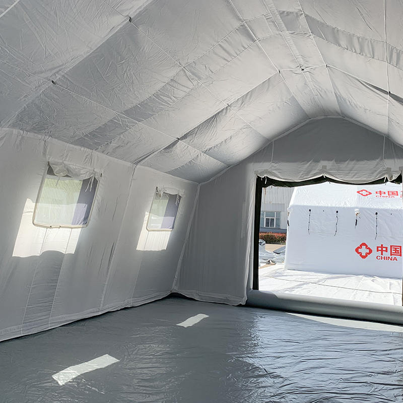 30 m² großes, schnell einsetzbares aufblasbares Militärkommandozelt
