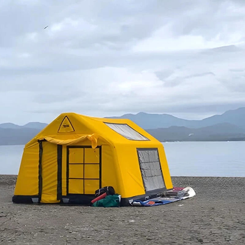 Feuerfestes und antibakterielles aufblasbares Campingzelt „Glamour Four Season“ für 8–10 Personen