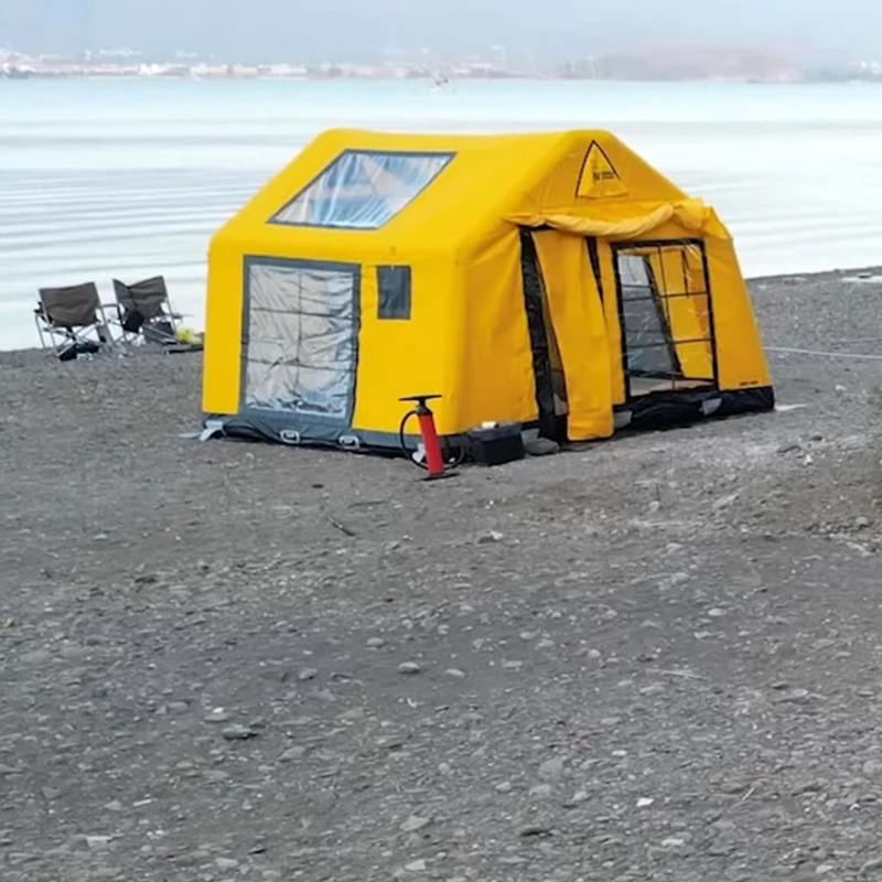 Feuerfestes und antibakterielles aufblasbares Campingzelt „Glamour Four Season“ für 8–10 Personen