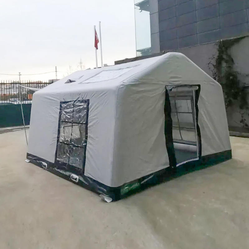 Feuerfestes und antibakterielles aufblasbares Campingzelt „Glamour Four Season“ für 8–10 Personen