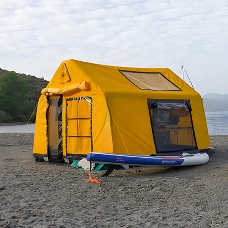 Feuerfestes und antibakterielles aufblasbares Campingzelt „Glamour Four Season“ für 8–10 Personen