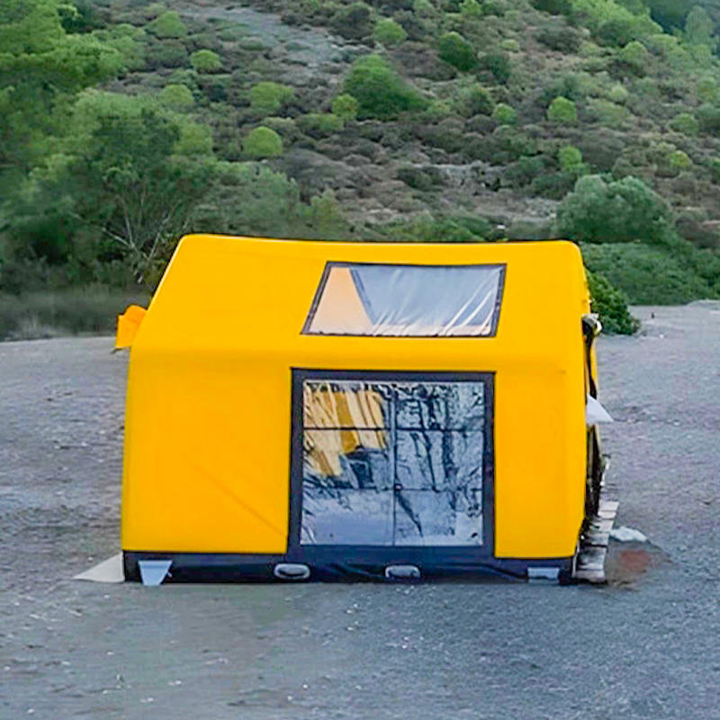 Feuerfestes und antibakterielles aufblasbares Campingzelt „Glamour Four Season“ für 8–10 Personen