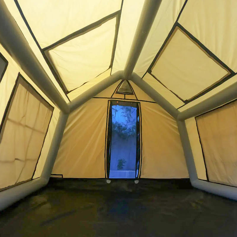 Feuerfestes und antibakterielles aufblasbares Campingzelt „Glamour Four Season“ für 8–10 Personen