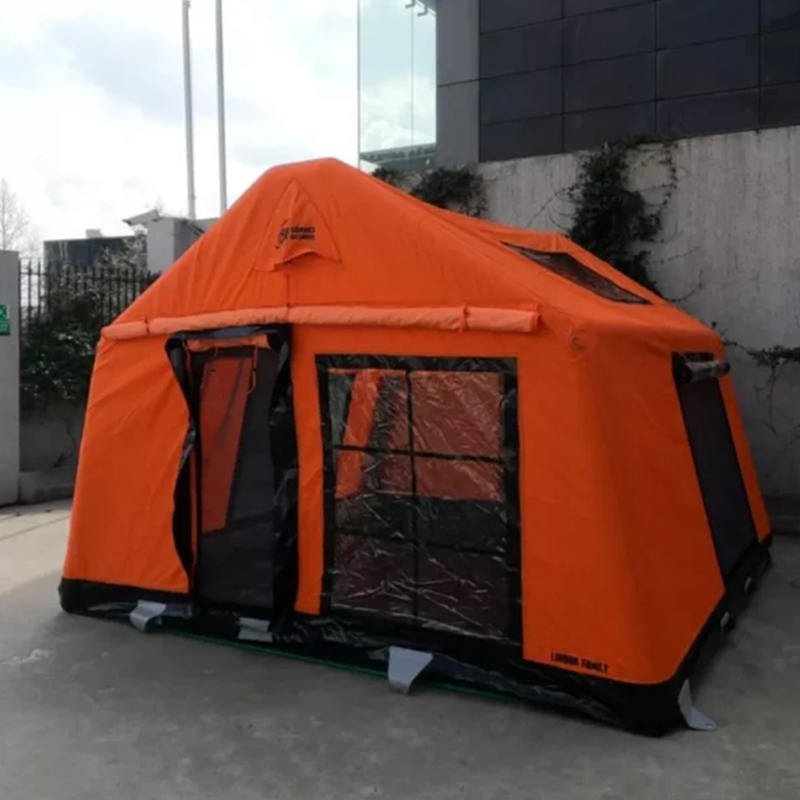 Feuerfestes und antibakterielles aufblasbares Campingzelt „Glamour Four Season“ für 8–10 Personen