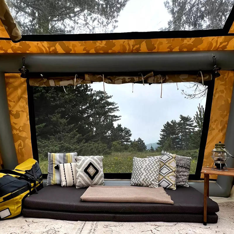 Aufblasbares Vierjahreszeiten-Panorama-Campingzelt für 8–10 Personen