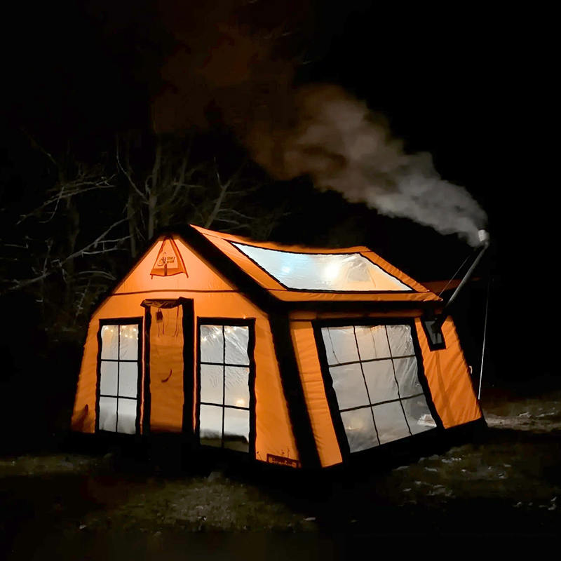 Aufblasbares Vierjahreszeiten-Panorama-Campingzelt für 8–10 Personen