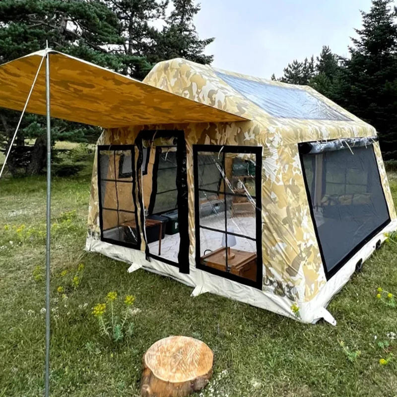 Aufblasbares Vierjahreszeiten-Panorama-Campingzelt für 8–10 Personen
