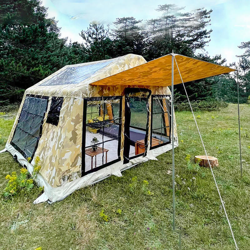 Aufblasbares Vierjahreszeiten-Panorama-Campingzelt für 8–10 Personen