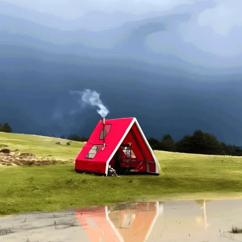 Wasserdichtes aufblasbares Luftzelt für 8–10 Personen, für vier Jahreszeiten, für Camping