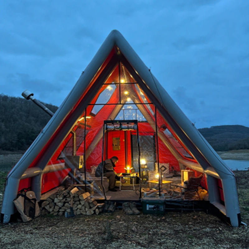 Wasserdichtes aufblasbares Luftzelt für 8–10 Personen, für vier Jahreszeiten, für Camping